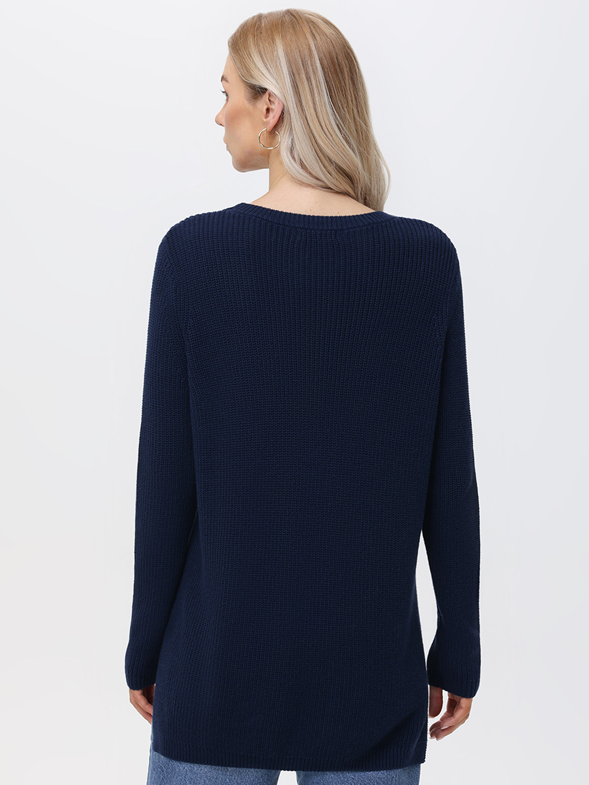 Emma: 100% Organic Cotton Crewneck Shaker Sweater