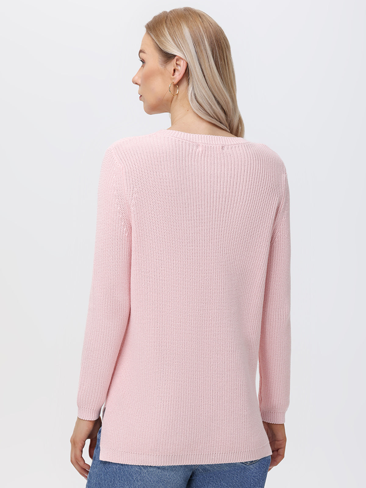 Emma: 100% Organic Cotton Crewneck Shaker Sweater