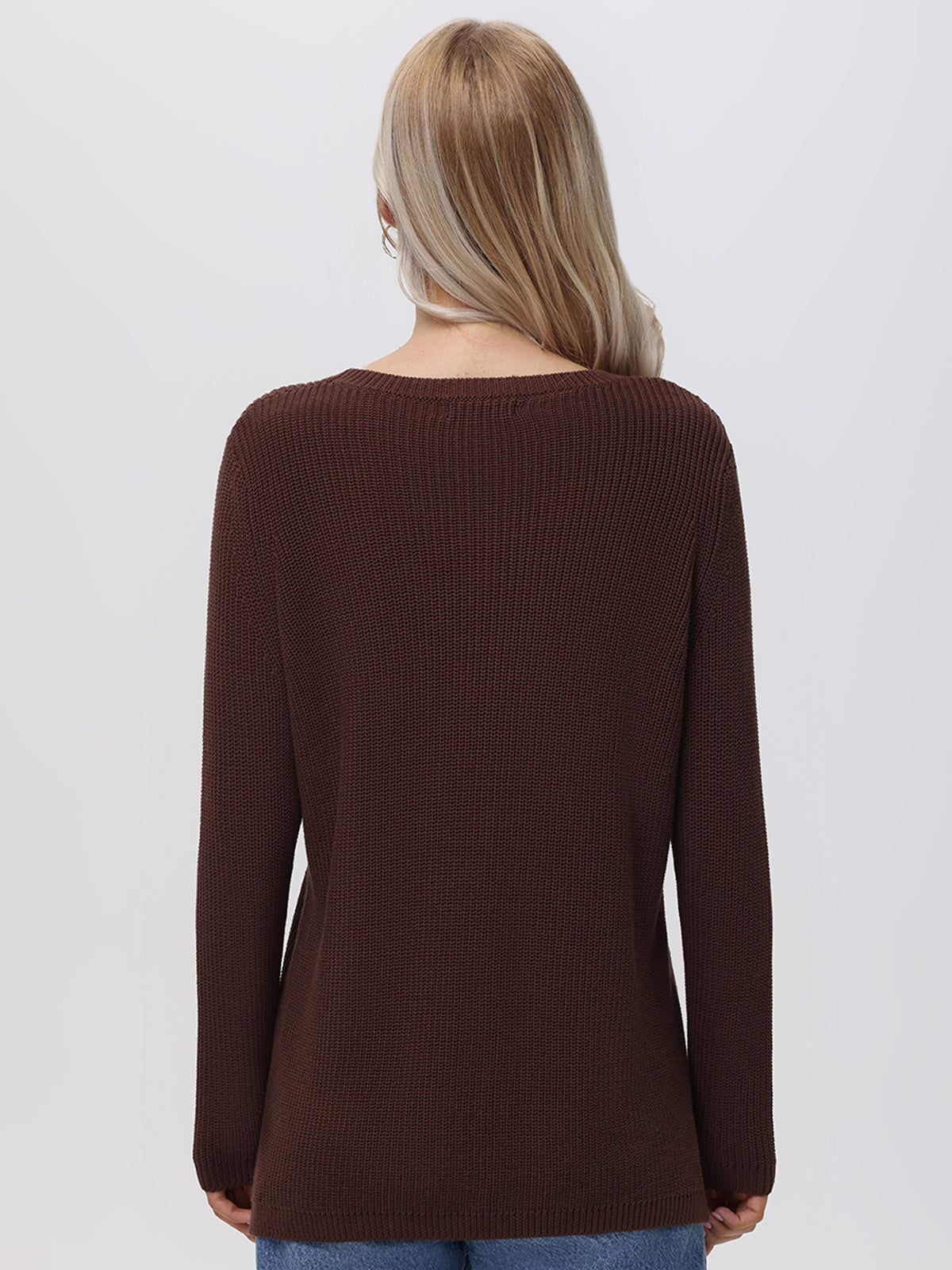 Emma: 100% Organic Cotton Crewneck Shaker Sweater