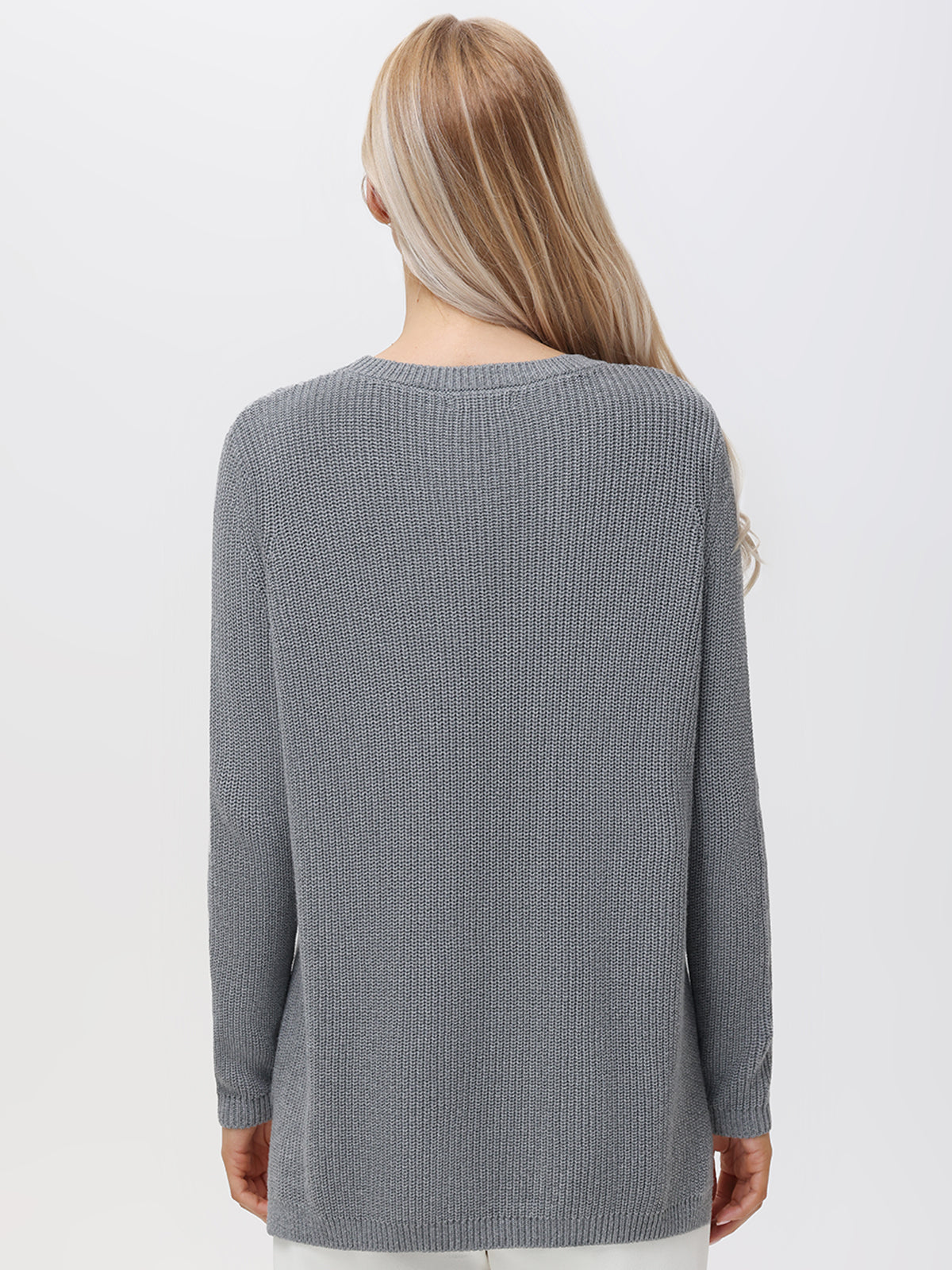 Emma: 100% Organic Cotton Crewneck Shaker Sweater