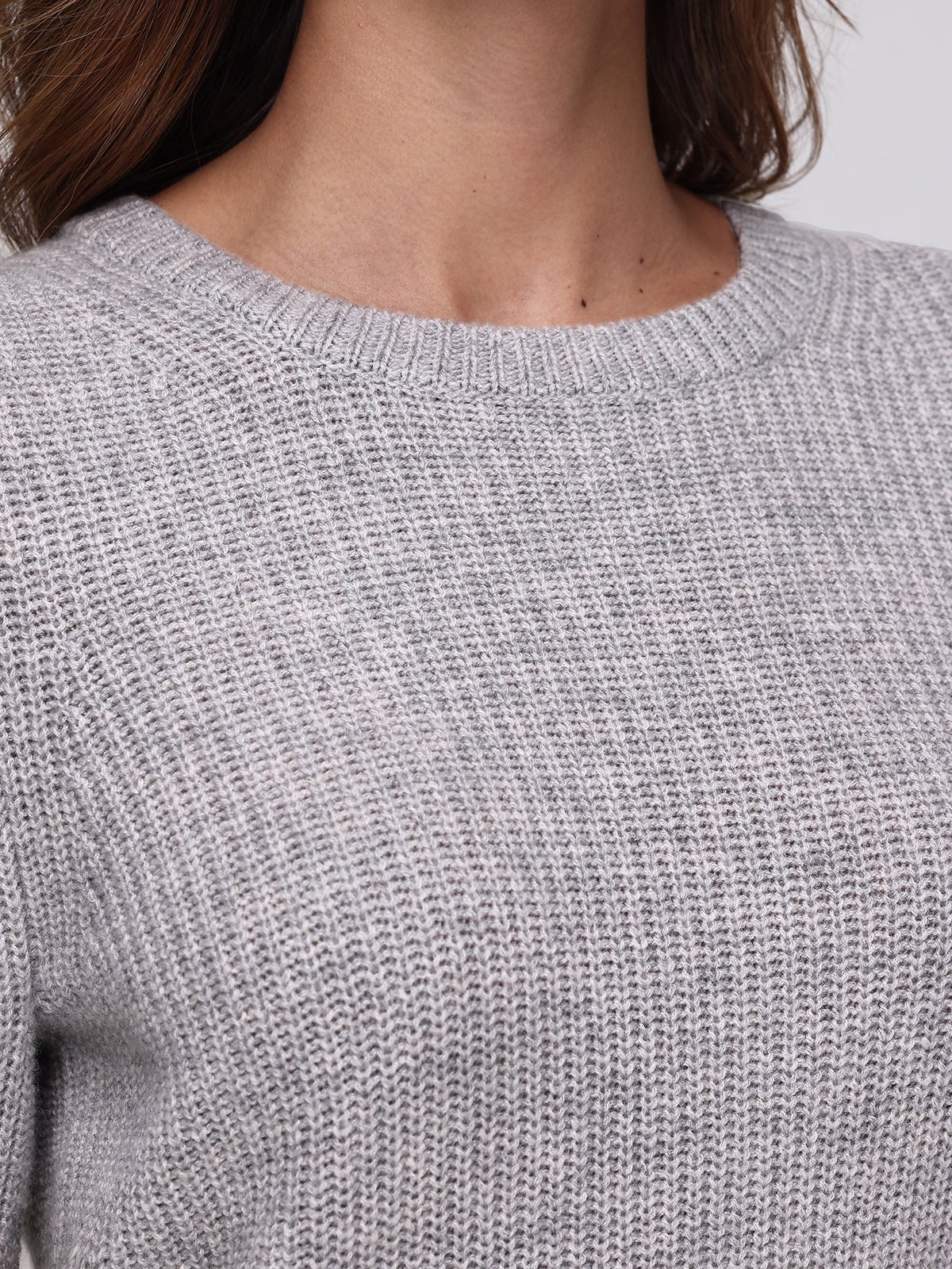 Emma: Cashmere Crewneck Shaker Stitch Sweater