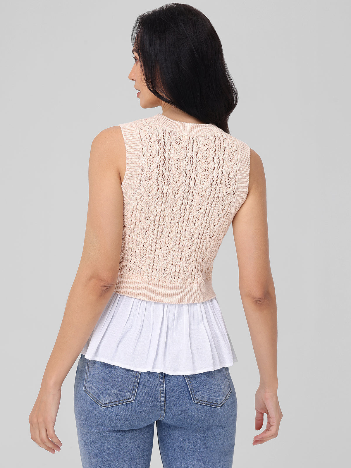 Camilia: Mixed Media Cable Tank