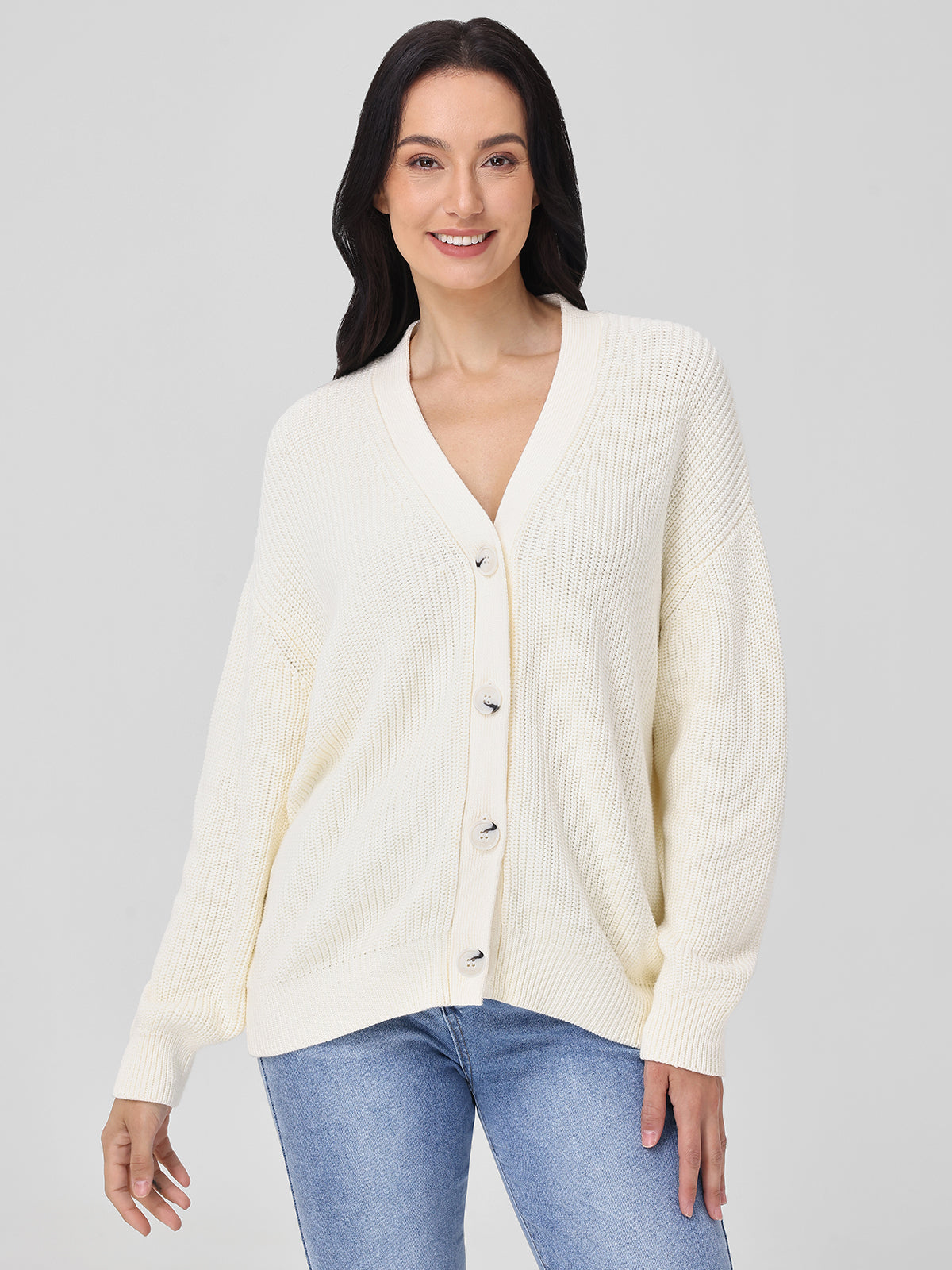 Emilia: Cotton Cocoon Cardigan