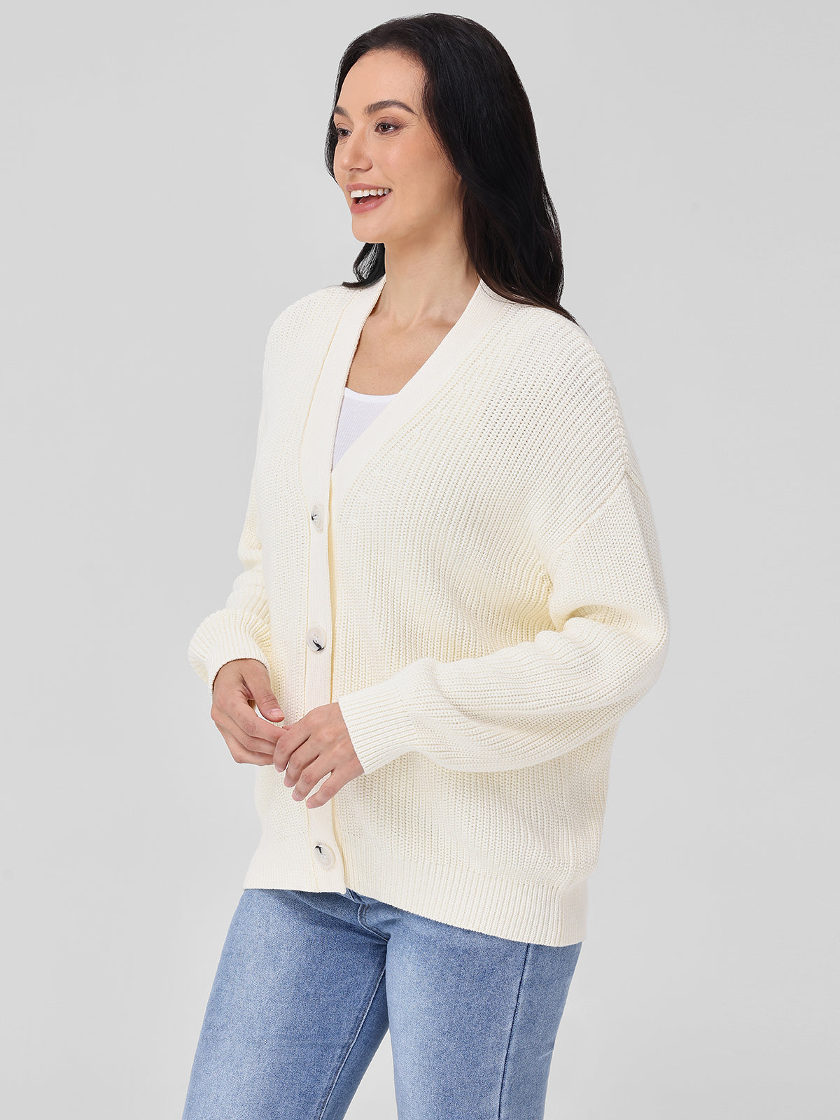 Emilia: Cotton Cocoon Cardigan