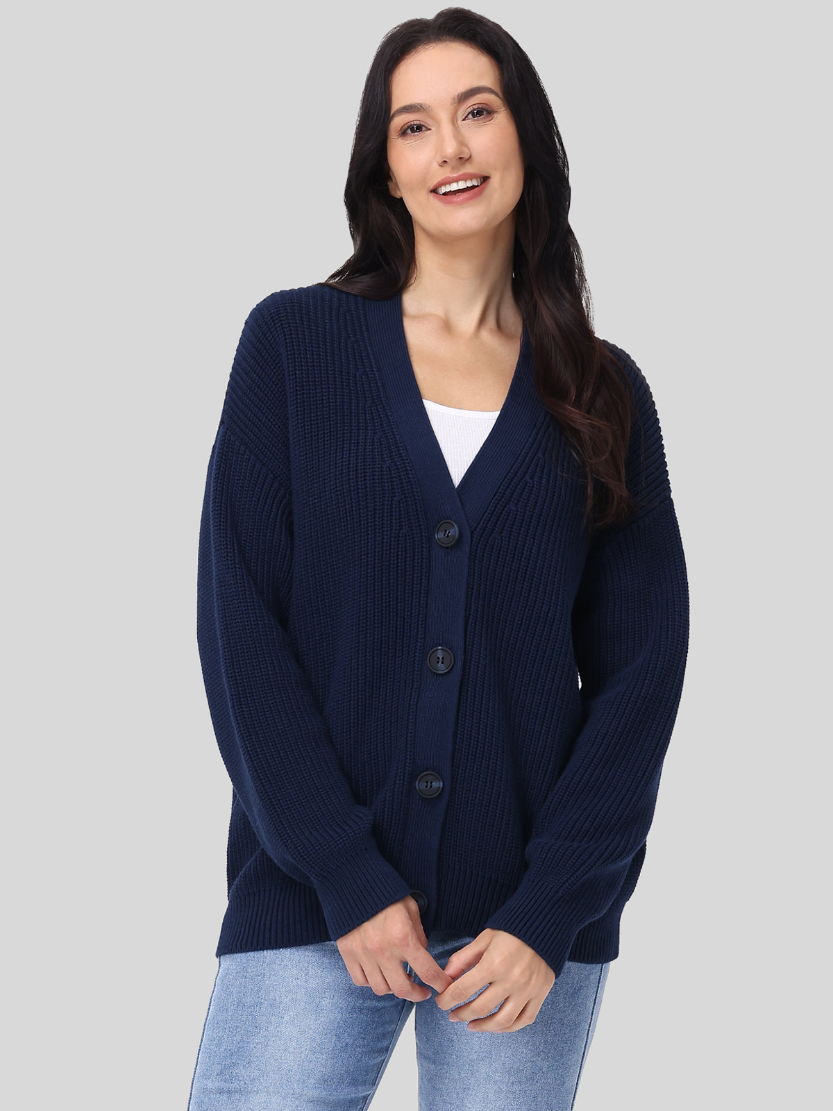 Emilia: Cotton Cocoon Cardigan