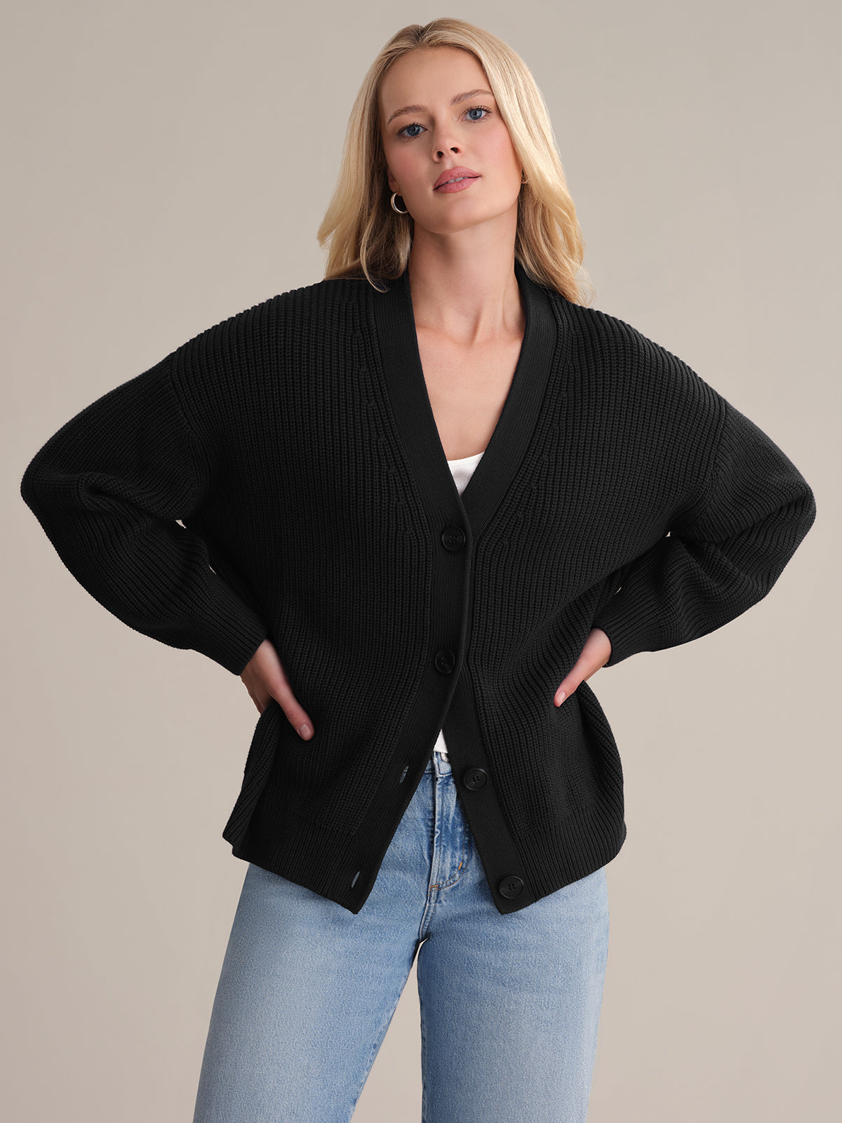 Emilia: Cotton Cocoon Cardigan