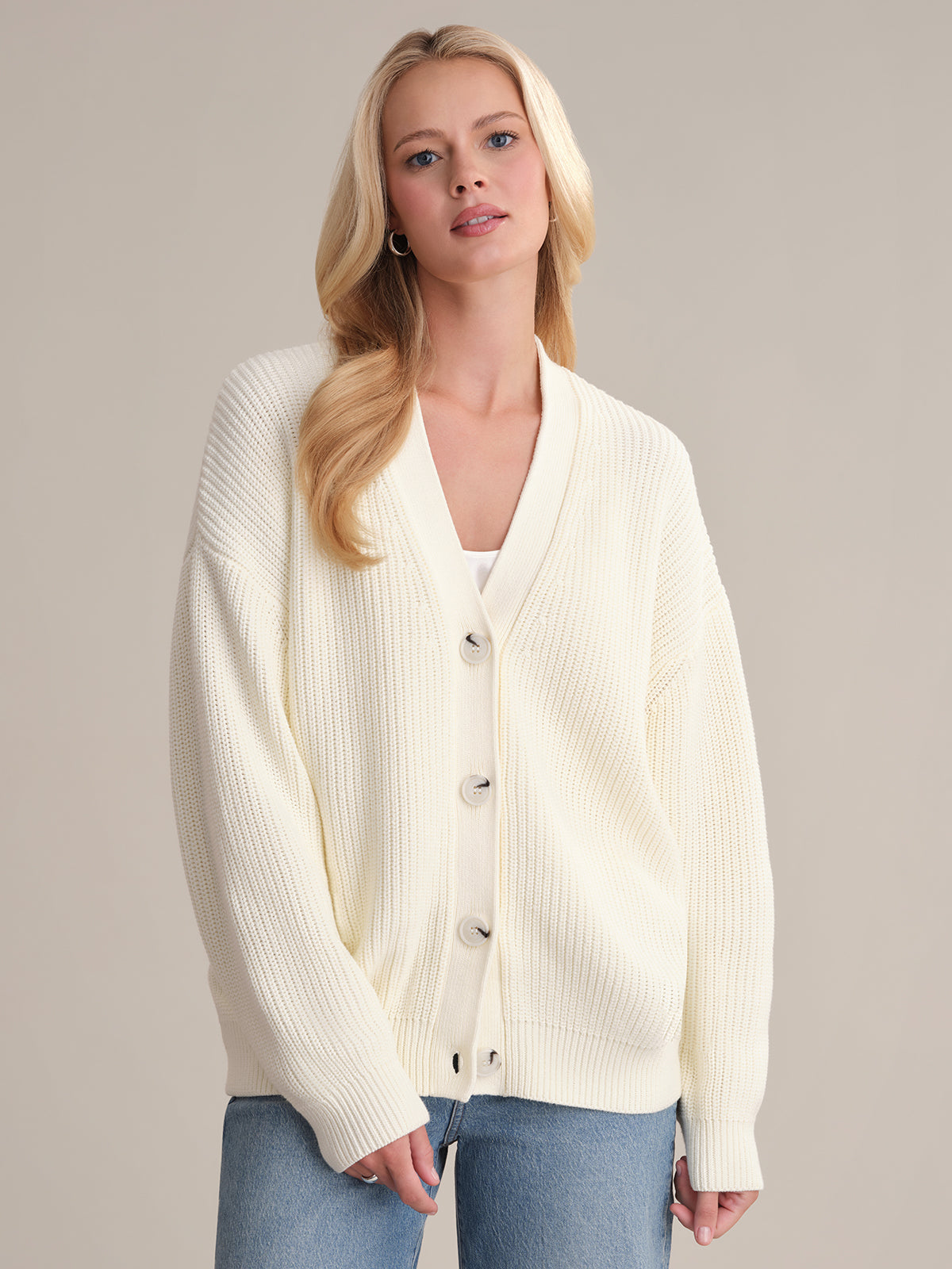 Emilia: Cotton Cocoon Cardigan