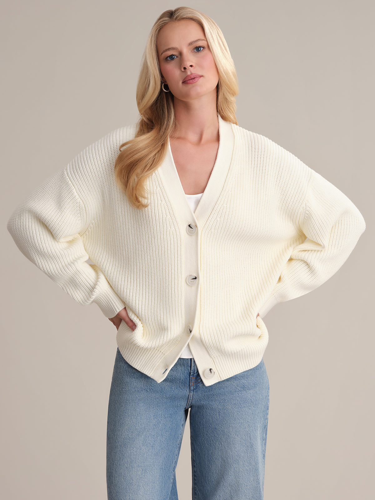 Emilia: Cotton Cocoon Cardigan