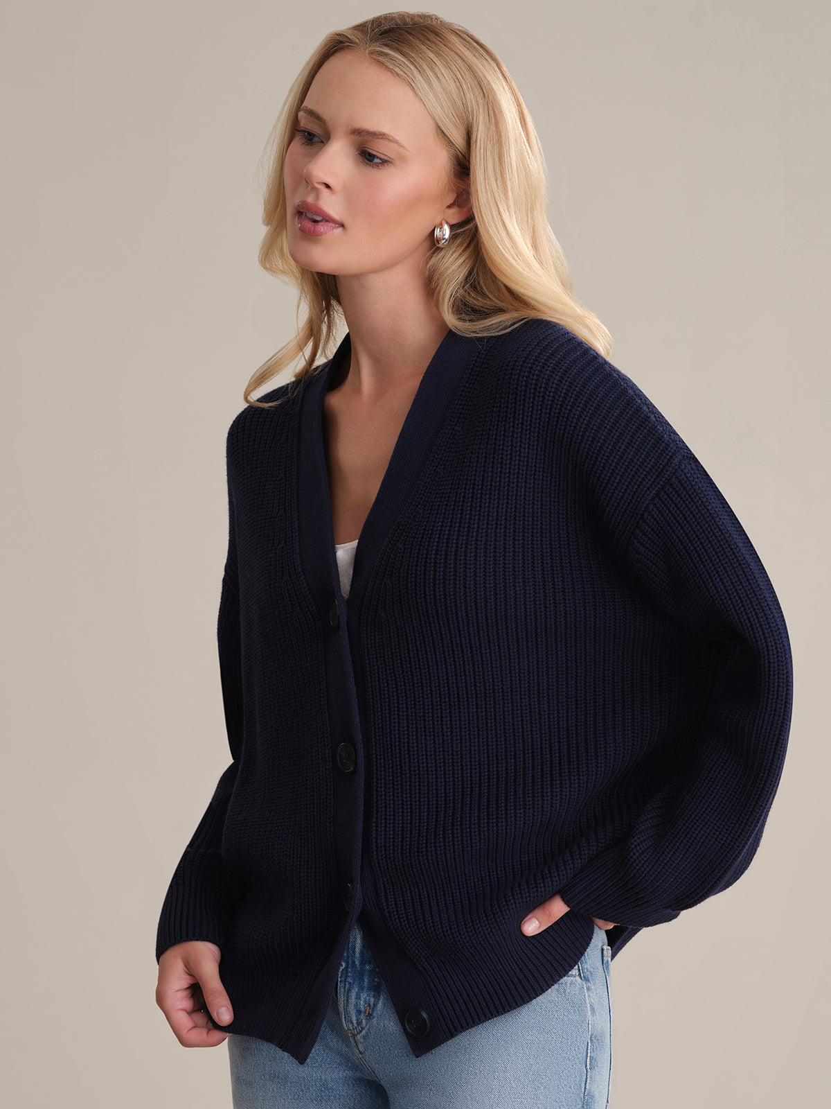 Emilia: Cotton Cocoon Cardigan