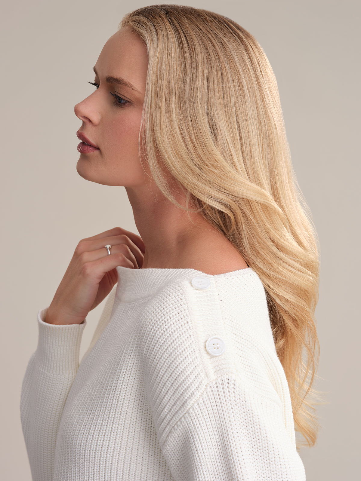 Elina: Boat Neck Cotton Sweater