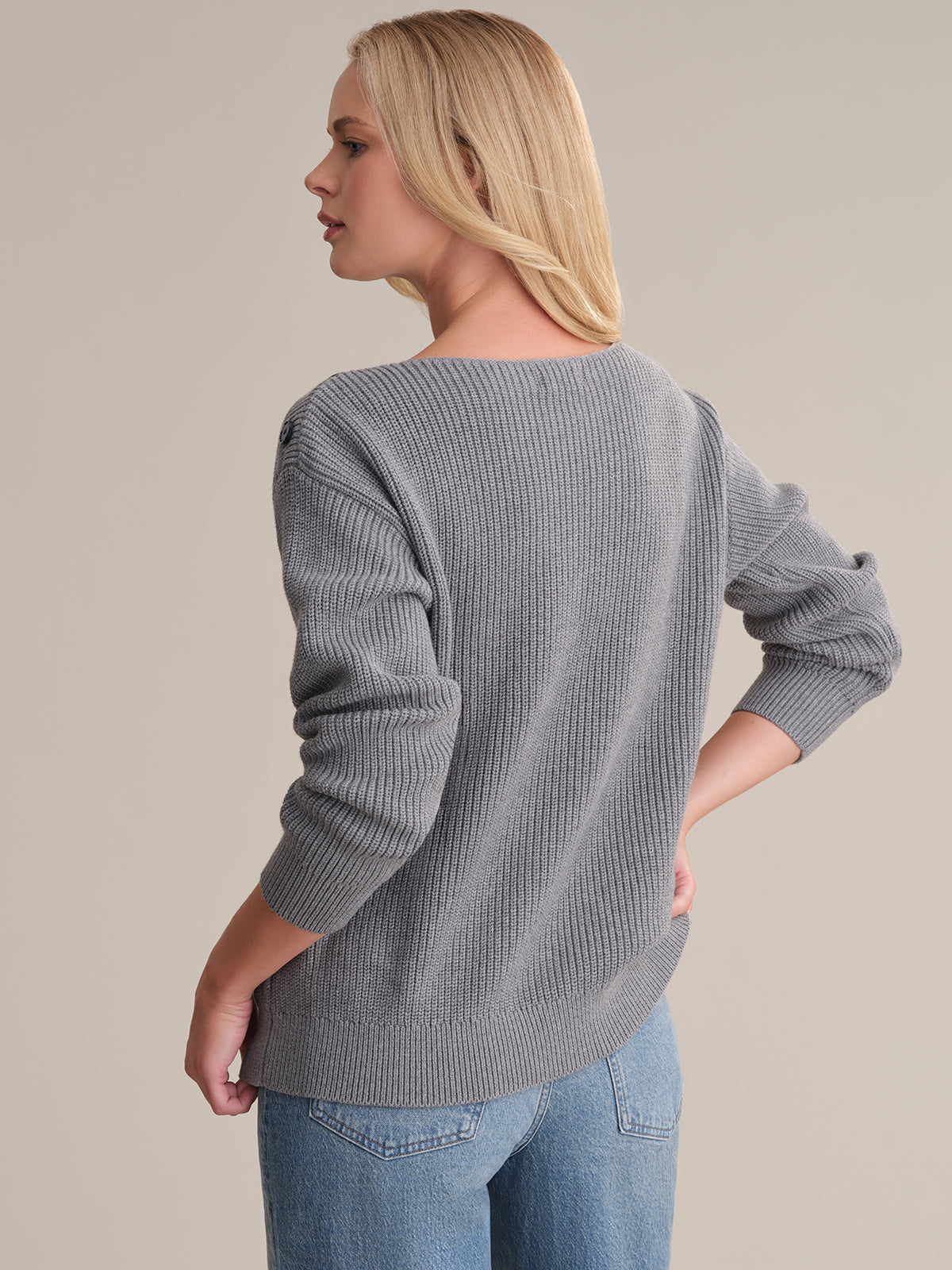 Elina: Boat Neck Cotton Sweater