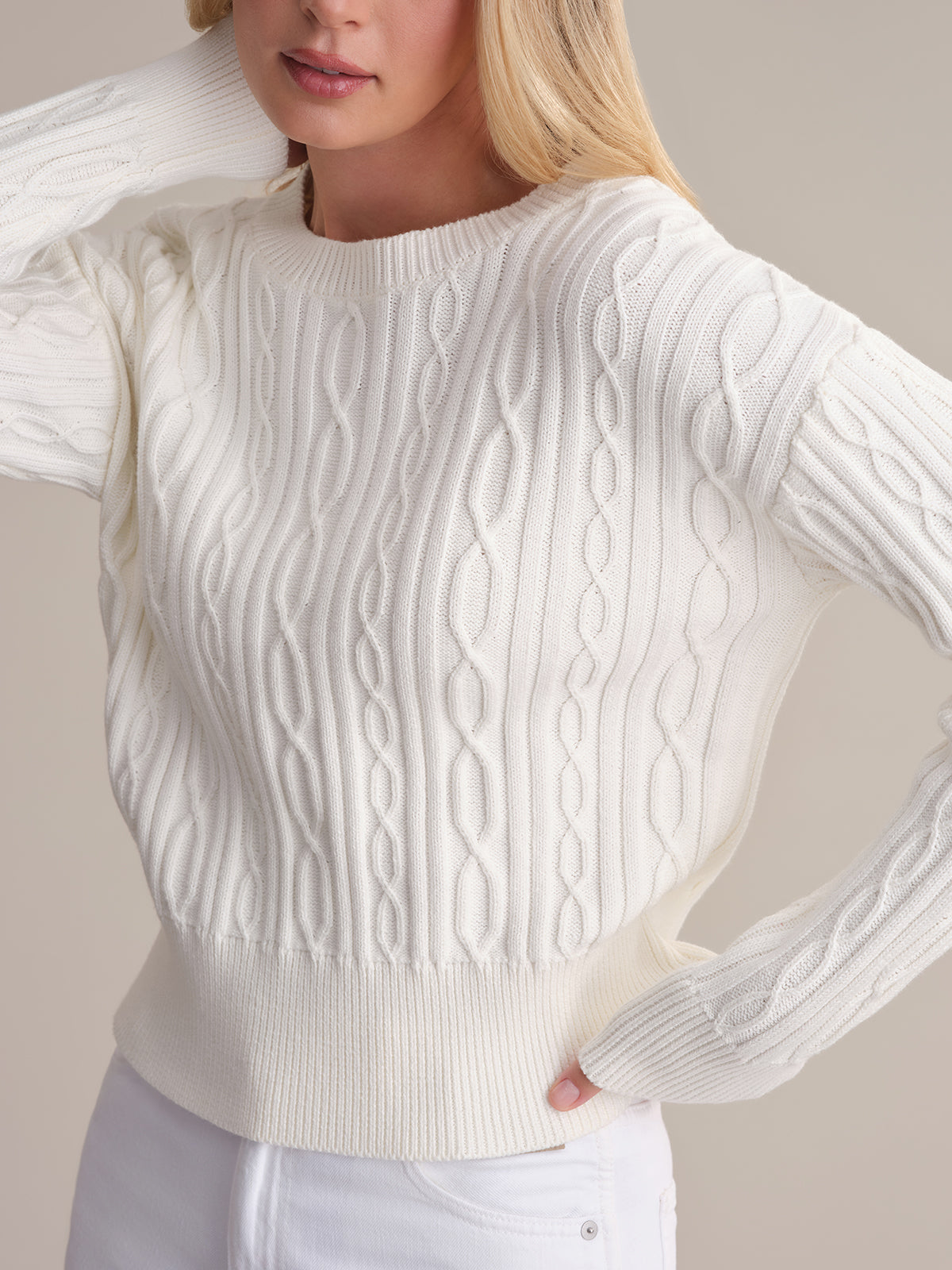 Theresa: Cable Cotton Sweater