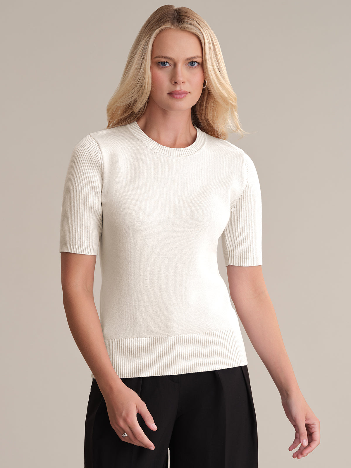 Adina: Short Sleeve Cotton Sweater