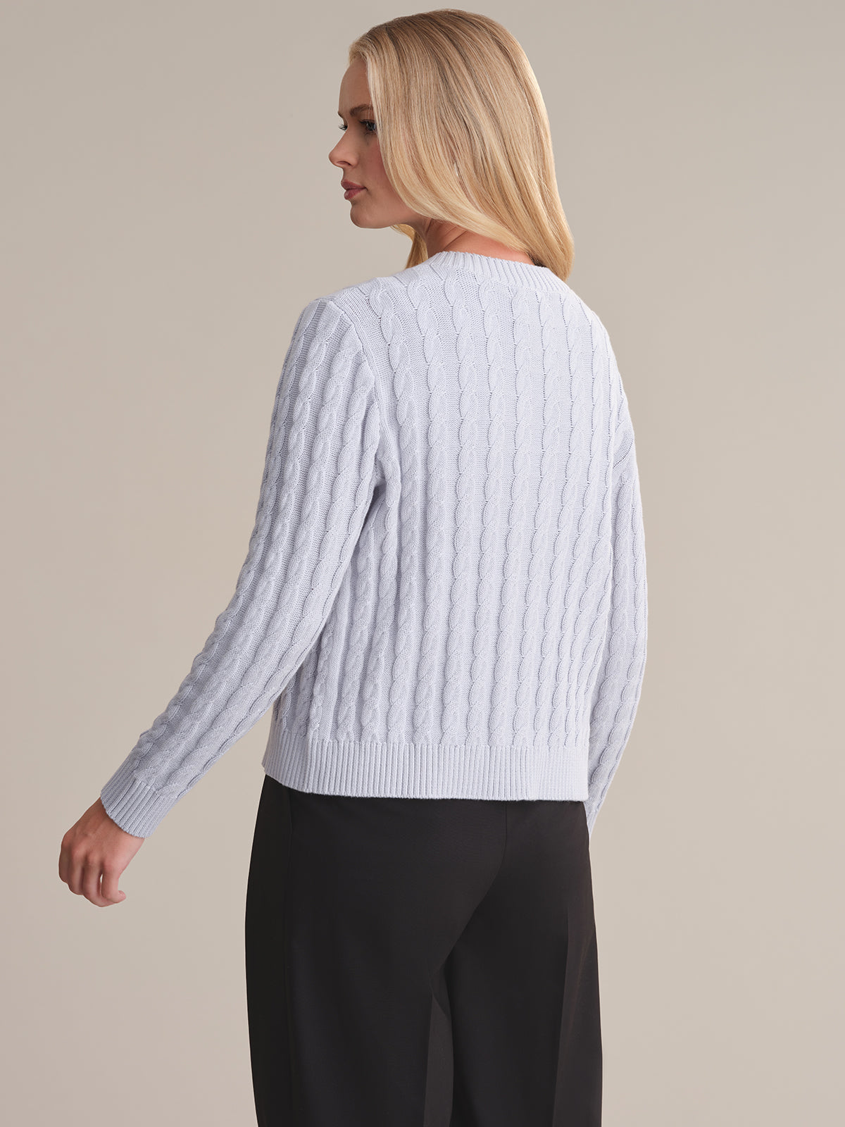 Helen: Cable Cotton Cardigan