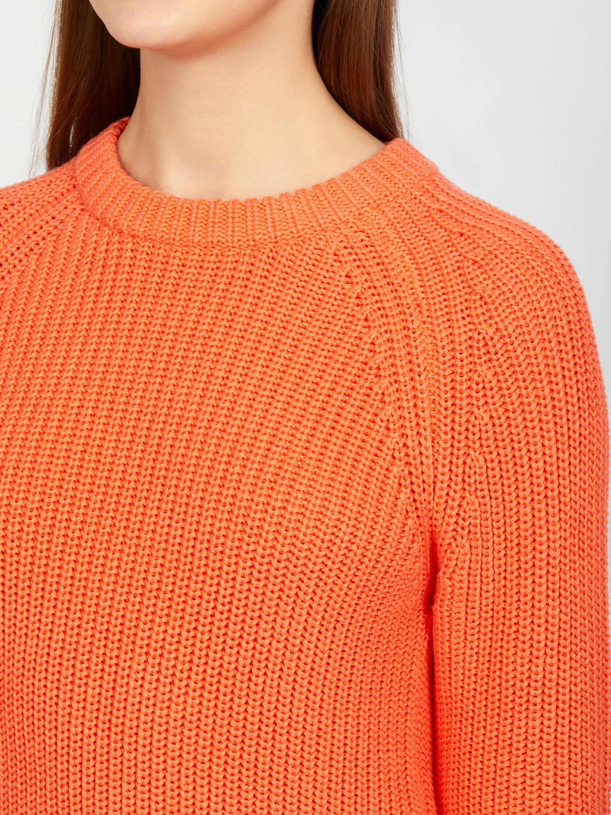 Jane: 100% Cotton Shaker Stitch Raglan Sleeve Sweater