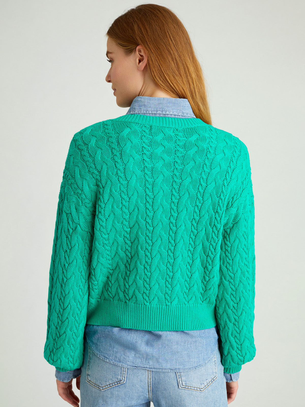 Brooke: 100% Cotton Cable Cardigan