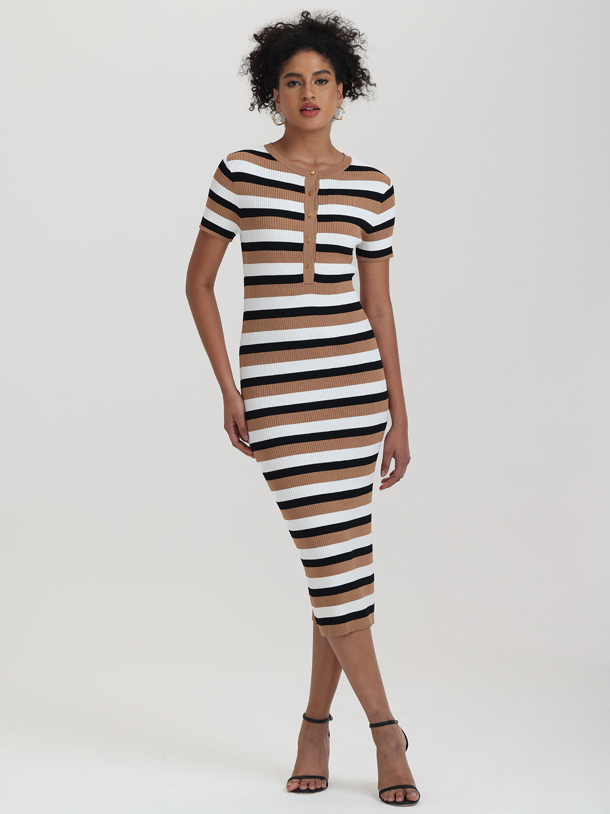 Nicole: Stripe Midi Dress