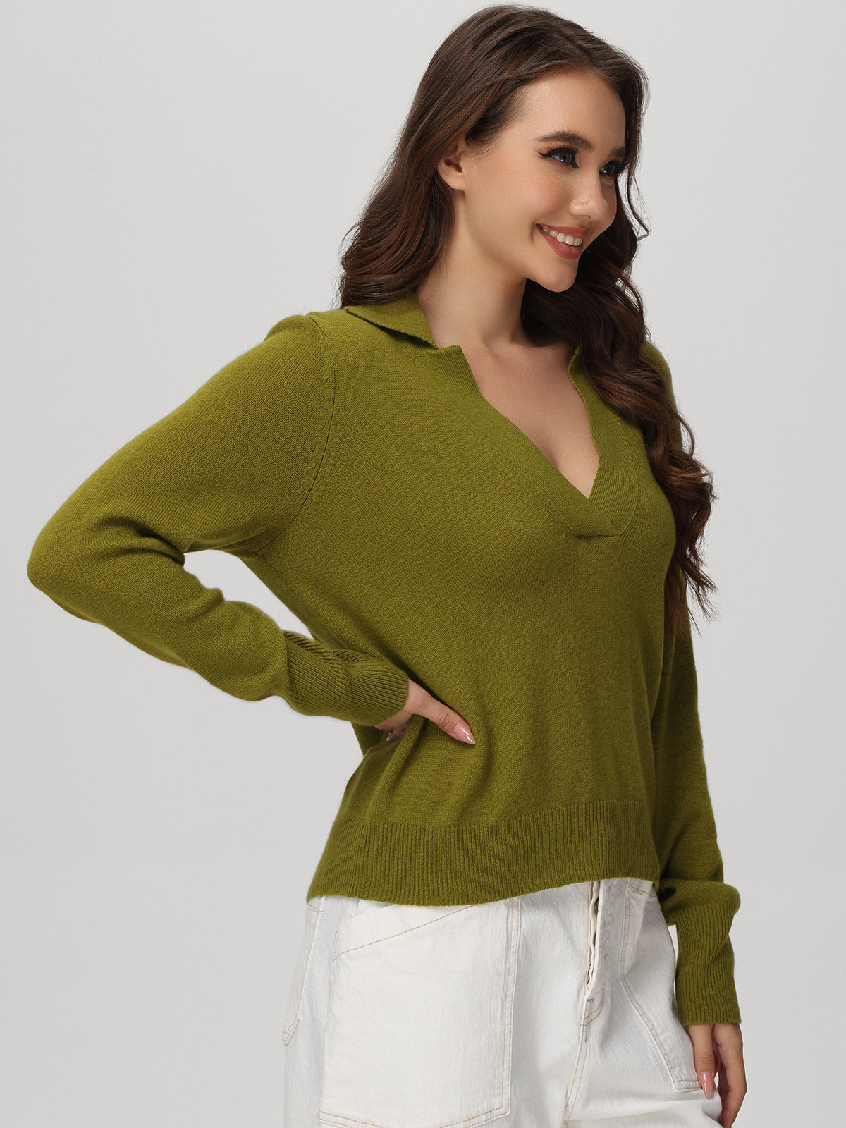 Cashmere Polo Pullover