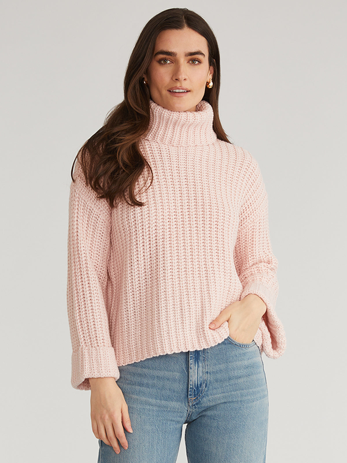 Vida: Turtleneck Shaker Pullover