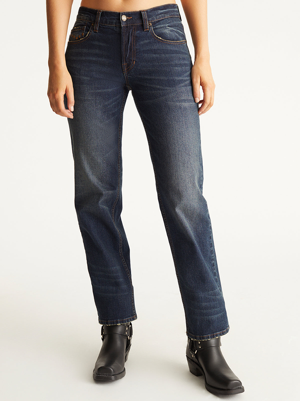 Low-Rise Straight-Leg Jeans