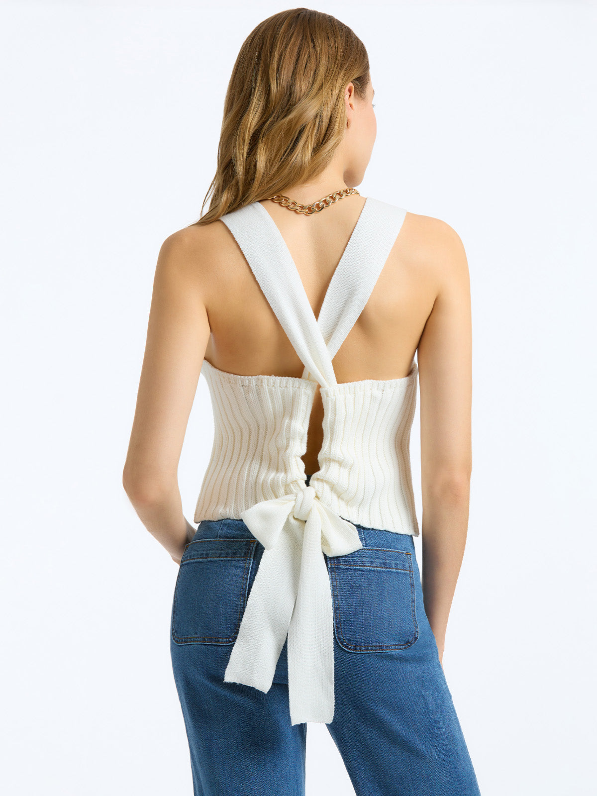 100% Cotton Rib Tie Back Tank