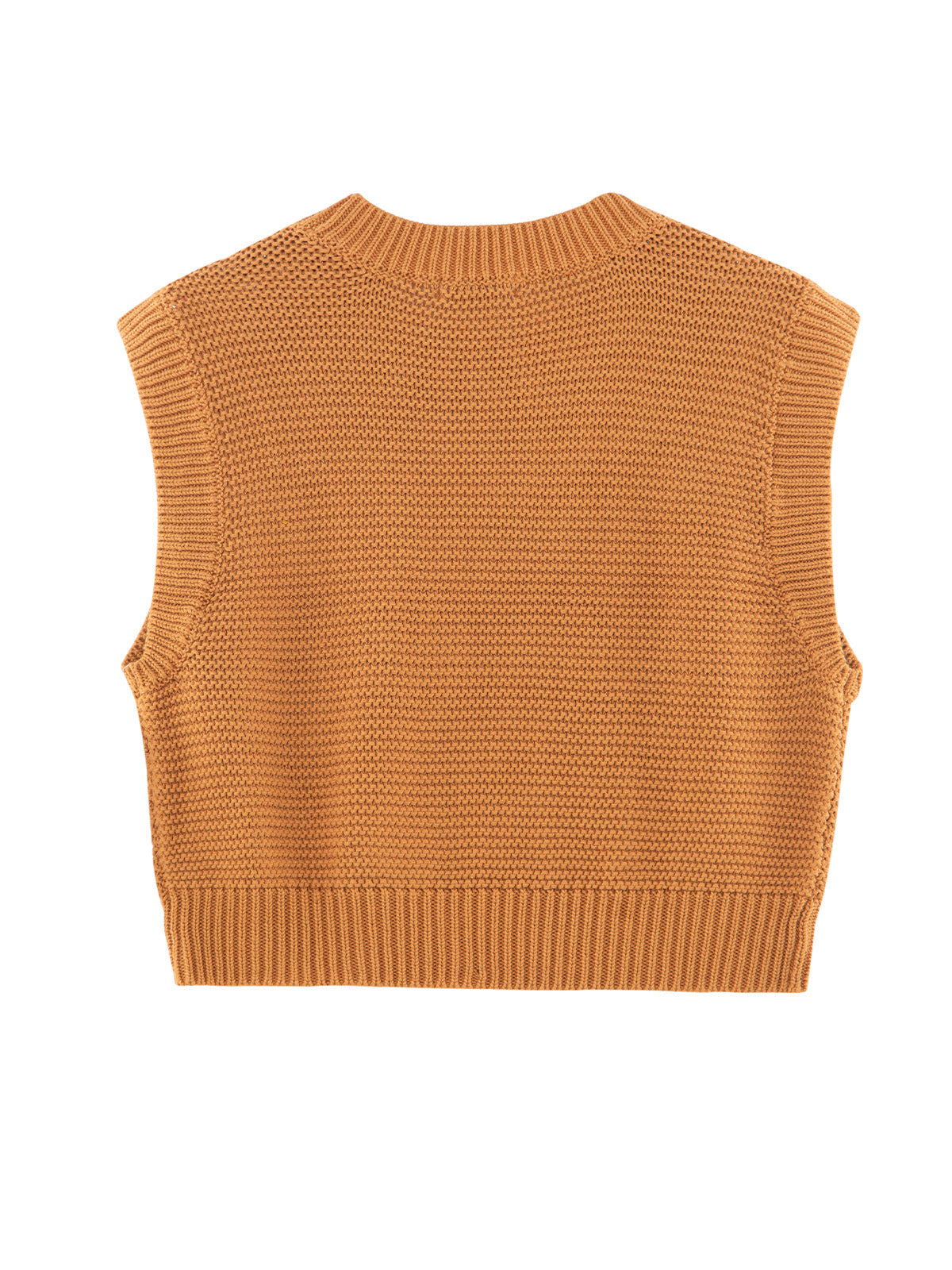 100% Cotton Cable Crewneck Vest